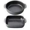 BergHOFF Gem 2Pc 9.5" Round And Square Baking Dish Set Bakeware