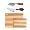 BergHOFF Aaron Probyn 4pc Cheese Set With Cutting Board, Soft & Hard Cheese Knife Cutlery