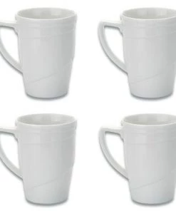 Coffee & Tea BergHOFF Essentials 12oz Porcelain Coffee Mugs, Set Of 4