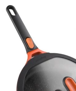 BergHOFF GEM Cast Aluminum Nonstick 9.5" Covered Sauté Pan , Caribbean Red Cookware