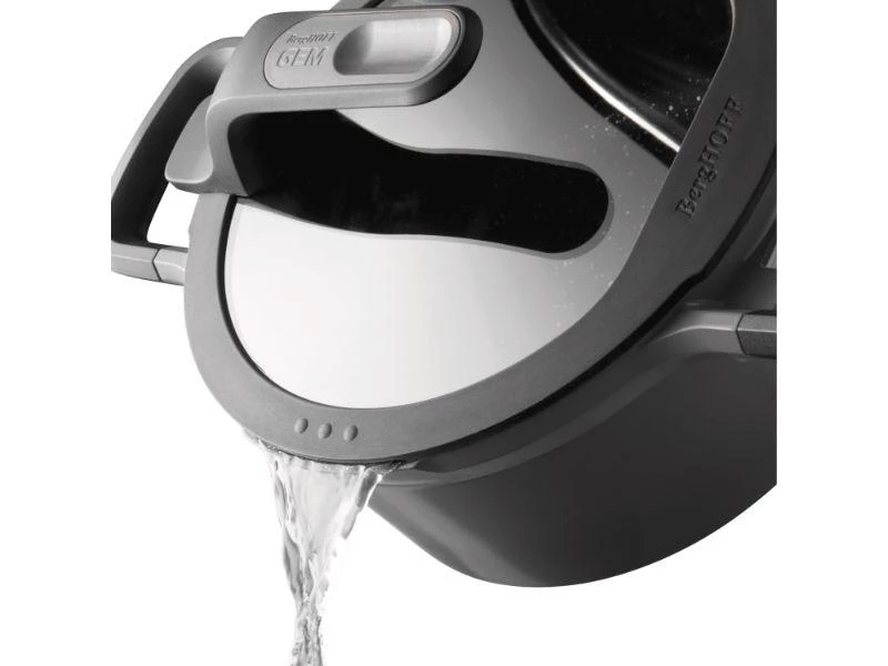 BergHOFF GEM 6.25" Non-Stick Covered Casserole, 1.6 Qt, Grey 4 BergHOFF GEM 6.25" Non-Stick Covered Casserole, 1.6 Qt, Grey