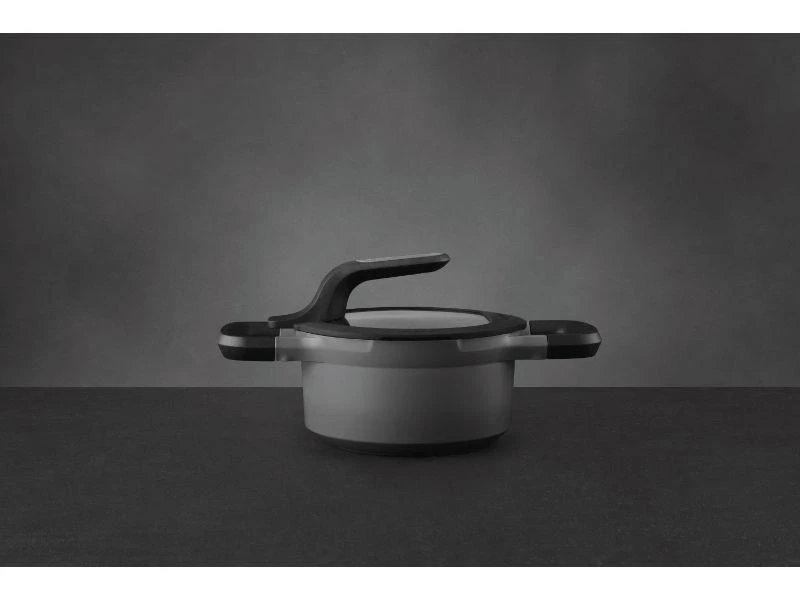 BergHOFF GEM 6.25" Non-Stick Covered Casserole, 1.6 Qt, Grey 6 BergHOFF GEM 6.25" Non-Stick Covered Casserole, 1.6 Qt, Grey