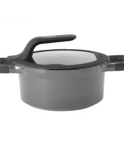 Cookware BergHOFF GEM 8" Non-Stick Covered Casserole, 3 Qt, Grey