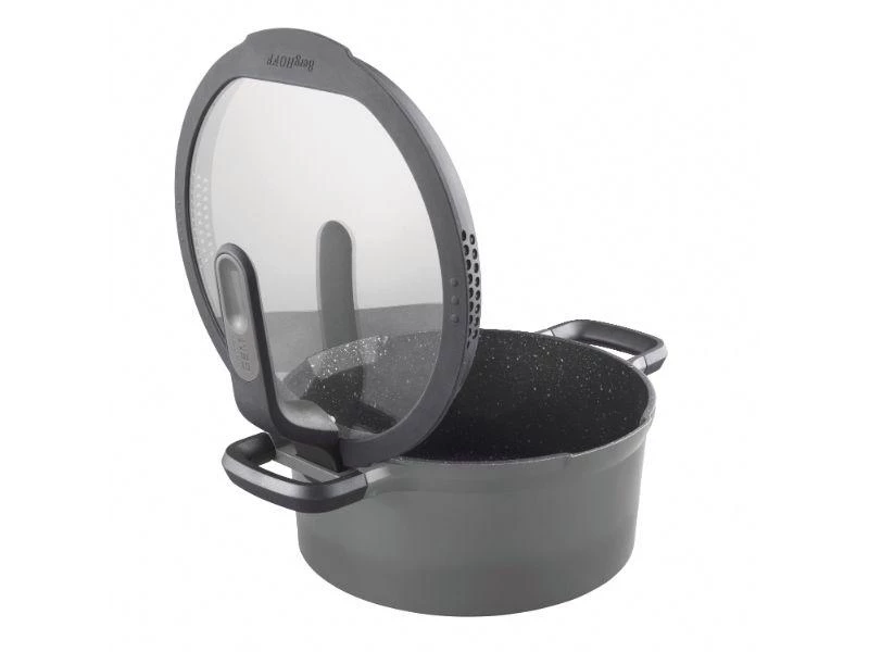 BergHOFF GEM 10" Non-Stick Covered Stockpot, 5 Qt, Grey 5 BergHOFF GEM 10" Non-Stick Covered Stockpot, 5 Qt, Grey