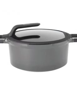 Cookware BergHOFF GEM 11" Non-Stick Covered Stockpot, 7.7 Qt, Grey