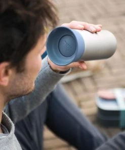 BergHOFF Leo 11.2oz 18/10 Stainless Steel Thermal Mug, Blue Outdoor