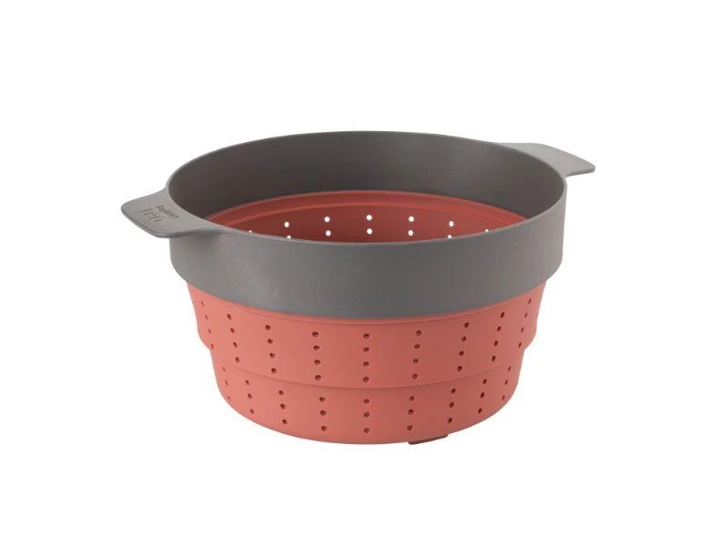 Cookware BergHOFF Leo 10" Silicone 2-in-1 Steamer And Strainer, Pink & Grey 3 Cookware BergHOFF Leo 10" Silicone 2-in-1 Steamer And Strainer, Pink & Grey