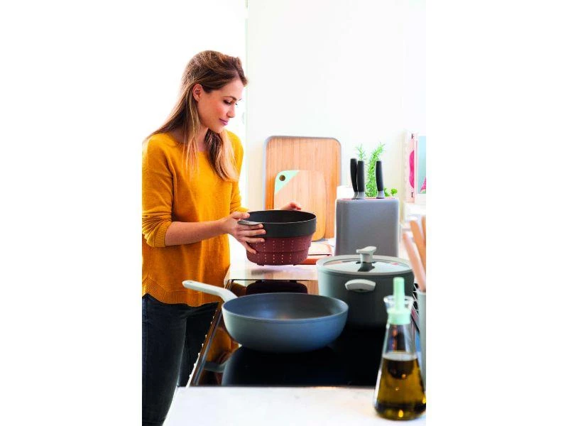 Cookware BergHOFF Leo 10" Silicone 2-in-1 Steamer And Strainer, Pink & Grey 8 Cookware BergHOFF Leo 10" Silicone 2-in-1 Steamer And Strainer, Pink & Grey