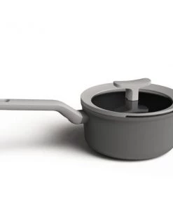 Cookware BergHOFF Leo 7" Non-Stick Covered Saucepan, 2.1 Qt, Grey