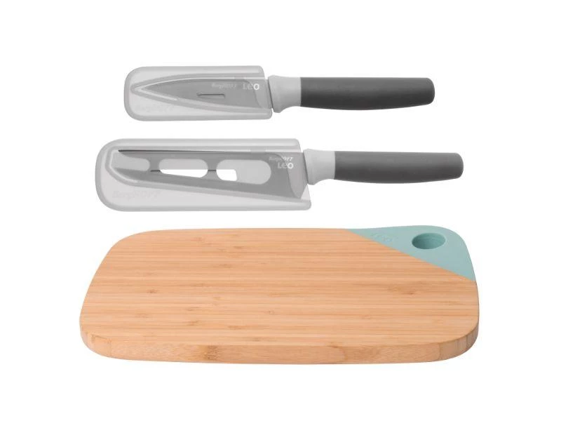 BergHOFF Leo 3pc Cutting Board And Knife Set 3 BergHOFF Leo 3pc Cutting Board And Knife Set