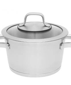 Cookware BergHOFF Manhattan 7" Stainless Steel Covered Casserole 2.5Qt