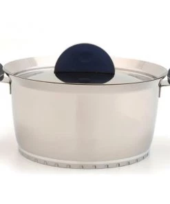 Cookware BergHOFF Stacca 8" Stainless Steel Covered Casserole, Blue
