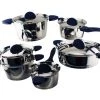 BergHOFF Stacca SS 11 Pieces Cookware Set, Blue