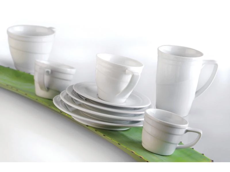 Tabletop & Bar BergHOFF Eclipse 4oz Porcelain Cup & Saucer 4 Tabletop & Bar BergHOFF Eclipse 4oz Porcelain Cup & Saucer