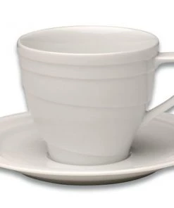 BergHOFF Eclipse 4oz Porcelain Coffee Cup & Saucer Coffee & Tea