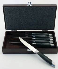 BergHOFF Geminis 7Pc Steak Knife Set With Wooden Case