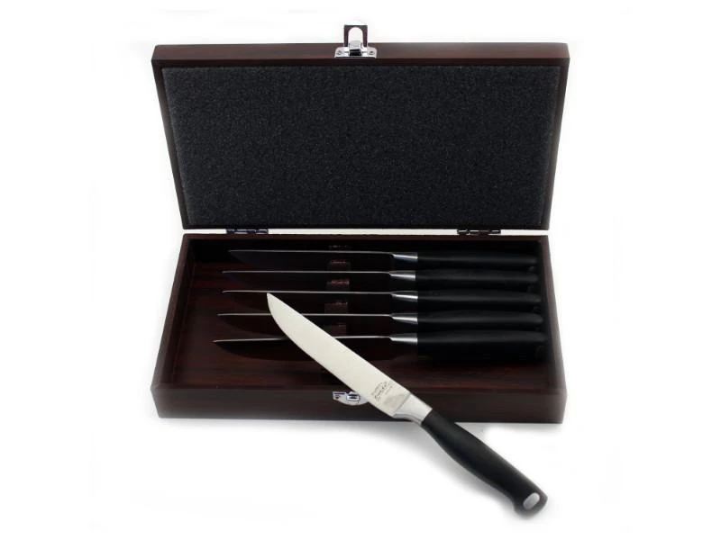 BergHOFF Bistro 7Pc Steak Knife Set With Wooden Case Cutlery 3 BergHOFF Bistro 7Pc Steak Knife Set With Wooden Case Cutlery