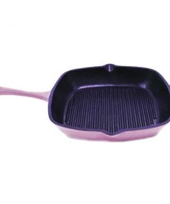 BergHOFF Neo 11" Cast Iron Square Grill Pan, Pink Cookware