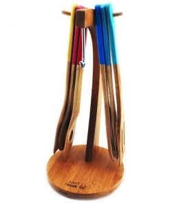 Chef Tools BergHOFF CooknCo 7Pc Bamboo Banana Hanger And Utensil Set