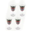 BergHOFF CookNCo 13oz Acrylic Wine Glass, Chevron Pattern, Set Of 4