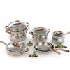 BergHOFF Ouro Gold 11Pc Stainless Steel Cookware Set, Glass Lids