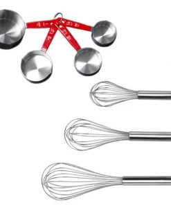 Bakeware BergHOFF 7Pc Stainless Steel Bake Set, 3Pc Whisks & 4Pc Measuring Cup Set