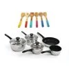 BergHOFF Vision 14Pc Stainless Steel Cookware Set, 8Pc Cookware Set & 6Pc Tool Set