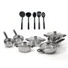 BergHOFF Ostend 17Pc Stainless Steel Cookware Set, 12Pc Cookware Set & 5Pc Nylon Tool Set