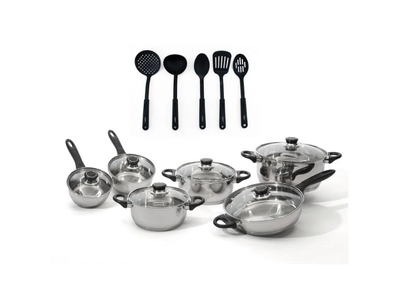 BergHOFF Ostend 17Pc Stainless Steel Cookware Set, 12Pc Cookware Set & 5Pc Nylon Tool Set 3 BergHOFF Ostend 17Pc Stainless Steel Cookware Set, 12Pc Cookware Set & 5Pc Nylon Tool Set