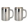 BergHOFF Straight 12oz Stainless Steel Coffee Mug, Set Of 2 Coffee & Tea