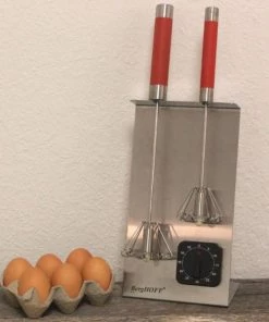 BergHOFF SS Magic Whisk & Timer Set Red Chef Tools