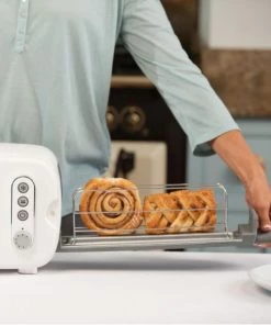 BergHOFF Seren Side Loading Toaster With Cool Touch Exterior And Removable Crumb Tray, With Black Front Panel/ Serving Tray