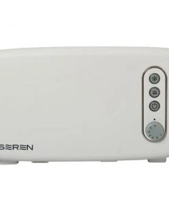 Bakeware BergHOFF Seren Side Loading Toaster With Cool Touch Exterior And Removable Crumb Tray, With Cream Front Panel/ Serving Tray