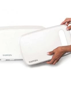 Bakeware BergHOFF Seren Side Loading Toaster With Cool Touch Exterior And Removable Crumb Tray, With Cream Front Panel/ Serving Tray