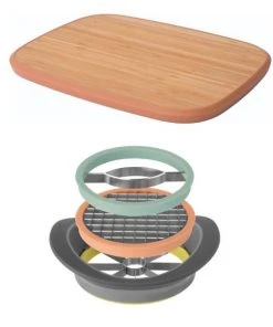 BergHOFF Leo All-in-One Slicer With 14.5" Bamboo Cutting Board Cutlery