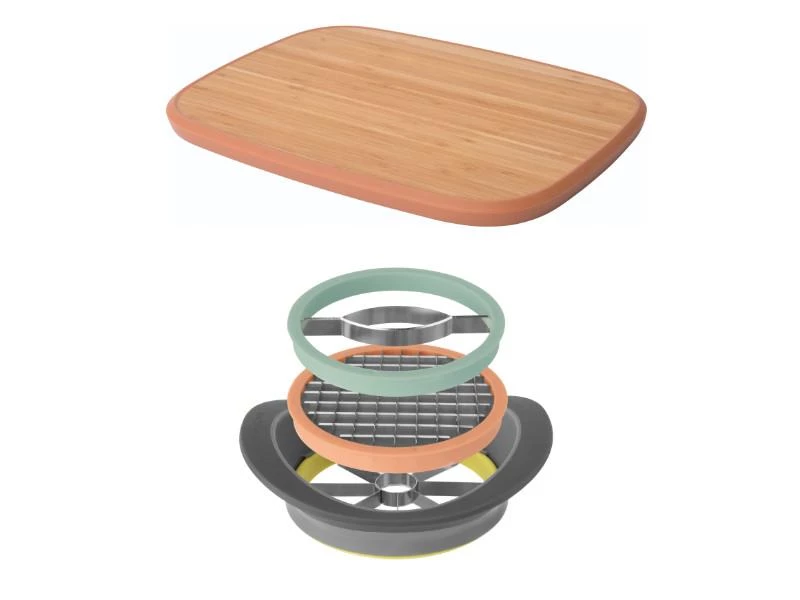 BergHOFF Leo All-in-One Slicer With 14.5" Bamboo Cutting Board Cutlery 3 BergHOFF Leo All-in-One Slicer With 14.5" Bamboo Cutting Board Cutlery