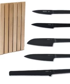 BergHOFF Ron 6Pc Cutlery Set With Block, Black