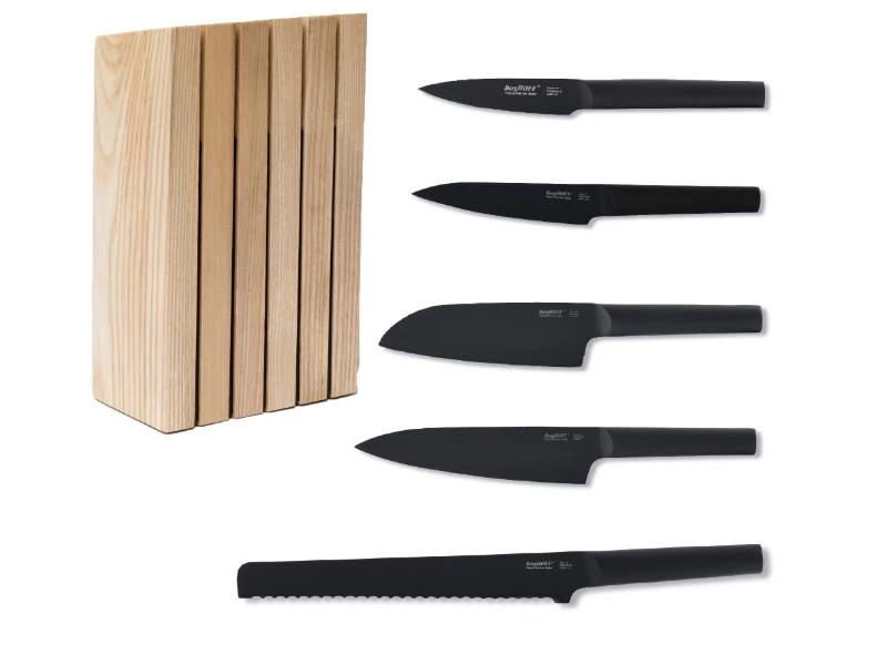 BergHOFF Ron 6Pc Cutlery Set With Block, Black 3 BergHOFF Ron 6Pc Cutlery Set With Block, Black