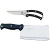 Cutlery BergHOFF CooknCo 2Pc Stainless Steel Prep Set, 7" Cleaver & 14.5" Poultry Shears