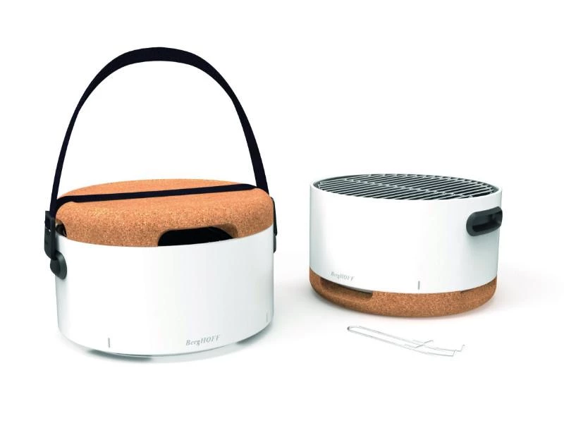 BergHOFF Leo Portable Tabletop Barbecue Grill With Heat Resistant Base White Outdoor 3 BergHOFF Leo Portable Tabletop Barbecue Grill With Heat Resistant Base White Outdoor