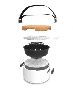 BergHOFF Leo Portable Tabletop Barbecue Grill With Heat Resistant Base White Outdoor 11 BergHOFF Leo Portable Tabletop Barbecue Grill With Heat Resistant Base White Outdoor