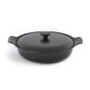 Cookware BergHOFF Ron 11" Cast Iron Covered Deep Skillet 3.5Qt, Black
