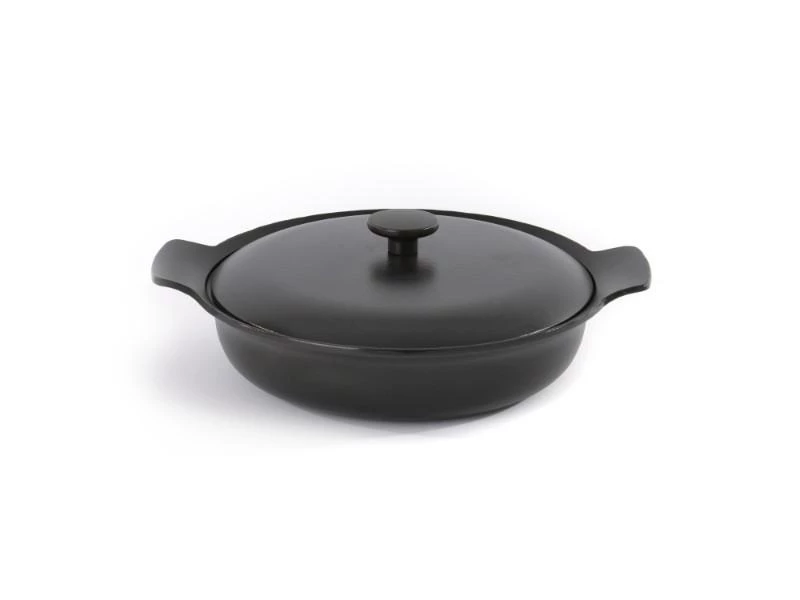 Cookware BergHOFF Ron 11" Cast Iron Covered Deep Skillet 3.5Qt, Black 3 Cookware BergHOFF Ron 11" Cast Iron Covered Deep Skillet 3.5Qt, Black