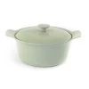 BergHOFF Ron 10" Cast Iron Covered Stockpot 4.4Qt, Green Cookware