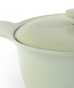 BergHOFF Ron 10" Cast Iron Covered Stockpot 4.4Qt, Green Cookware