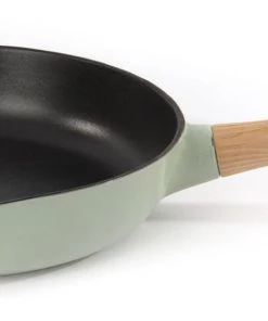 Cookware BergHOFF Ron 10.25" Cast Iron Fry Pan 2.6Qt, Green