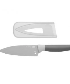 BergHOFF Leo 5.5" Stainless Steel Chef Knife With Herb Stripper, Gray Cutlery