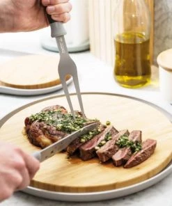 BergHOFF Leo 12.5" Stainless Steel Carving Fork, Gray