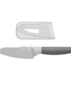 BergHOFF Leo 4.25" Stainless Steel Vegetable Knife With Zester, Gray