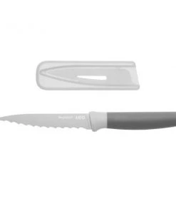 BergHOFF Leo 4.5" Stainless Steel Serrated Utility Knife, Gray